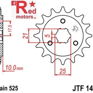 Pinion fata JTF 1448 cu 13 dinti