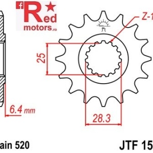 Pinion fata JTF 1592 cu 13 dinti