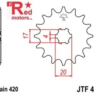 Pinion fata JTF 429 cu 13 dinti