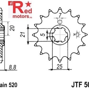 Pinion fata JTF 507 cu 13 dinti