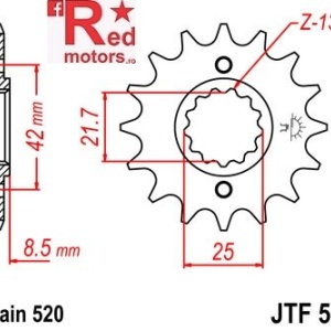 Pinion fata JTF 516 cu 13 dinti