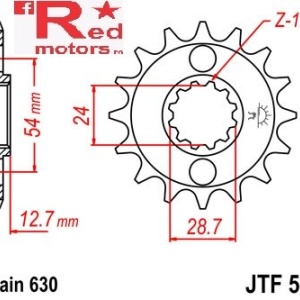 Pinion fata JTF 522 cu 15 dinti
