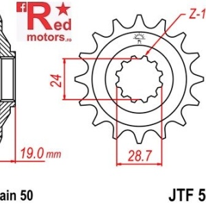 Pinion fata JTF 527 cu 16 dinti