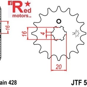 Pinion fata JTF 550 cu 14 dinti