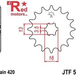 Pinion fata JTF 562 cu 9 dinti