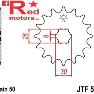Pinion fata JTF 568 cu 17 dinti