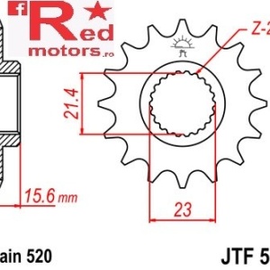 Pinion fata JTF 577 cu 16 dinti