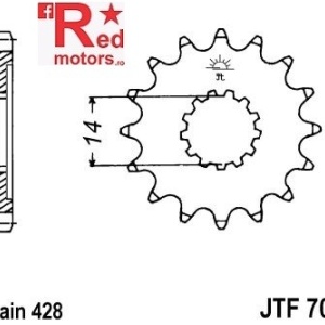 Pinion fata JTF 708 cu 13 dinti