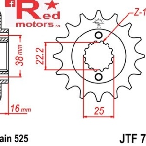 Pinion fata JTF 740 cu 15 dinti