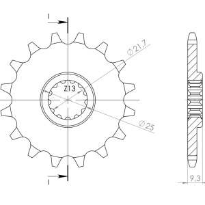 Pinion fata SUPERSPROX CST-1539:14 14T, 520 - Img 2
