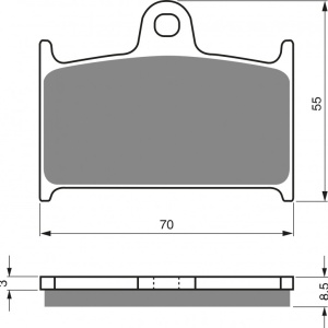 Placute de frana GOLDFREN 017 S33 STREET FRONT