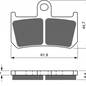 Placute de frana GOLDFREN 246 S33 STREET FRONT (1 set = 2pcs small, 2pcs large)
