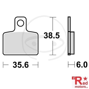 Placute frana fata SCOOTER STD TRW LUCAS 35.6x38.5x6 pentru Beta Minicross 50, Gas Gas MC 65, TXT 80, TXT 280, Sherco Trial 250