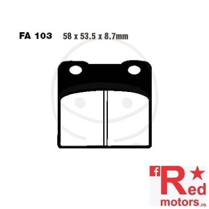 Placute frana fata SEMI-SINT V EBC 58x53.5x83.7 FA103 pentru Suzuki GSX 1100, GSX-R 750, VL 1500, VS 750, VS 1400