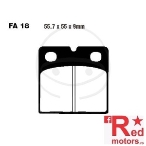 Placute frana fata semi-sinterizate 55.7x55x9 EBC FA18 pentru Benelli 354 350, BMW K 75, K 100,  K 1200, R 65, Ducati GT 860, Pantah 600
