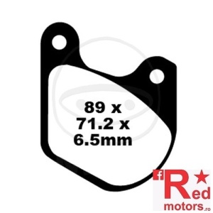 Placute frana fata semi-sinterizate 89x71.2x6.5 EBC FA71 pentru Harley Davidson FLH 1340, FLHTC 1340, FLT 1340, XLCH 1000, XLS 1000