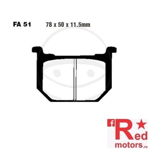 Placute frana fata sinterizate 78x50x11.5 EBC FA51 pentru Suzuki GSX 250, GSX 400