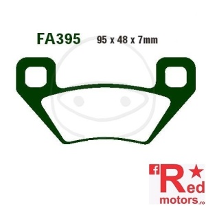 Placute frana fata STD EBC 95x48x7 FA395 pentru Arctic Cat 3 in 1 400, Cat Cat 550, Cat Prowler 550, Cat XC 450, Polaris Hawkeye 300
