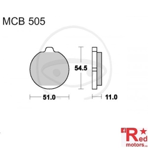 Placute frana fata STD TRW ALTN 51x54.5x11 MCB505 pentru Kawasaki Z 1000, Z 1300, Z/ZG 1300