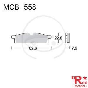 Placute frana fata STD TRW ALTN 82.6x22x7.2 MCB558 pentru Yamaha TT-R 125, YZ 80 17/14, YZ 85 SW 17/14