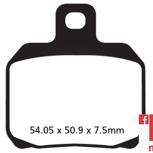 Placute frana spate sinterizate 54.05x50.9x7.5 EBC FA266 pentru CAN-AM Spyder 1000, 1330, Ducati Hypermotard 821