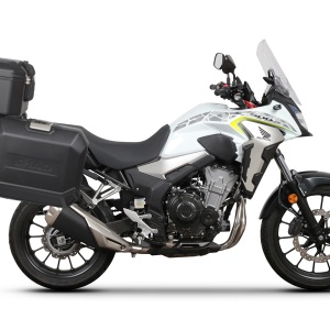 Set complet de cutii de aluminiu SHAD TERRA NEGRU, 37L cutie centrala si 47L / 47L cutii laterale, incluzand kit montaj si placa SHAD HONDA CB 500 X