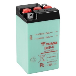 Conventional 6V battery with acid YUASA B49-6