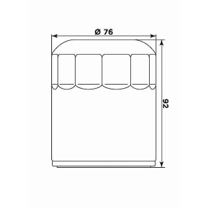 Filtru de ulei MIW BU10001 (alt. HF171C) - Img 2