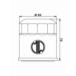 Filtru de ulei MIW H1013 (alt. HF303) - Img 2