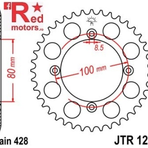 Foaie/pinion spate JTR1204.46 428 cu 46 de dinti pentru AJP PR3 125, PR3 200