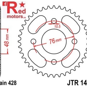 Foaie/pinion spate JTR1410.50 428 cu 50 de dinti