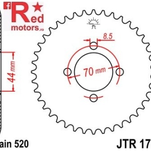 Foaie/pinion spate JTR1795.22 520 cu 22 de dinti pentru Kawasaki KFX 80, Suzuki LT 80, LT-Z 90