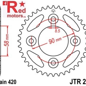 Foaie/pinion spate JTR212.34 420 cu 34 de dinti pentru Honda AFS 110, ANF 125, MSX 125