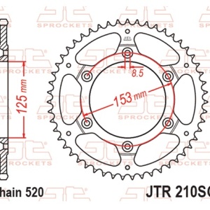 Foaie spate JT JTR 210-48SC 48T, 520 Self Cleaning Lightweight - Img 2