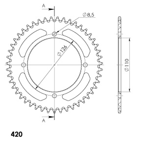 Kit de lant D.I.D Chain - Argintiu lant 420 D, Non-sealed, pinion fata SUPERSPROX, foaie spate SUPERSPROX pentru SUZUKI RM 65 2003-2005 - Img 5