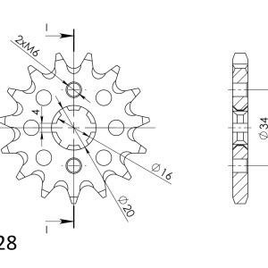 Kit de lant D.I.D Chain - Argintiu lant 428 VX, X-Ring, pinion fata SUPERSPROX, foaie spate JT pentru YAMAHA DT 125 LC 1984-1987 - Img 3