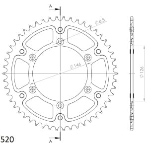 Kit de lant D.I.D Chain - Argintiu lant 520 VX, X-Ring, pinion fata SUPERSPROX, foaie spate SUPERSPROX STEALTH pentru SUZUKI RM 125 1980-1982 - Img 5