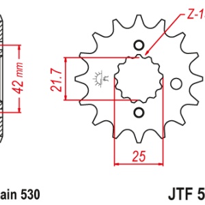 Kit de lant D.I.D Chain - Argintiu lant 530 VX, X-Ring, pinion fata JT, foaie spate JT pentru YAMAHA FZS 600 Fazer 1998-2003 - Img 3