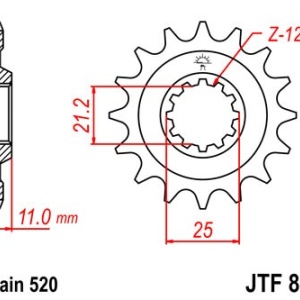 Kit de lant D.I.D Chain - Auriu lant 520 ZVM-X, X-Ring, pinion fata JT, foaie spate SUPERSPROX pentru HUSQVARNA SM 570 R 2001-2004 - Img 3