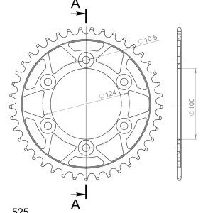 Kit de lant EK - Argintiu lant 520 SRO, O-ring, pinion fata SUPERSPROX, foaie spate SUPERSPROX pentru DUCATI SS 600 Nuda 1995-1997 - Img 5