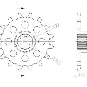 Kit de lant EK - Argintiu lant 520 SRX, X-Ring, pinion fata SUPERSPROX, foaie spate JT pentru YAMAHA XTZ 660 Tenere 1996-1998 - Img 3