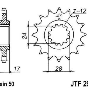 Kit de lant EK - Argintiu lant 530 SRO, O-ring, pinion fata JT cauciucat, foaie spate SUPERSPROX pentru HONDA CBR 600 F 1991-1996 - Img 3