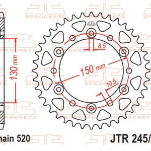 Kit de lant EK - Auriu lant 520 MVXZ, X-Ring, pinion fata JT cauciucat, foaie spate JT pentru HONDA FMX 650 2005-2007 - Img 6
