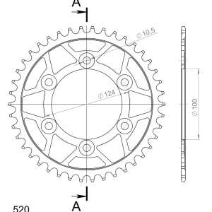 Kit de lant EK - Auriu lant 520 MVXZ, X-Ring, pinion fata JT, foaie spate SUPERSPROX pentru DUCATI Monster 695 2007-2008 - Img 5