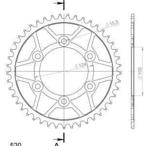 Kit de lant EK - Auriu lant 520 MVXZ, X-Ring, pinion fata JT, foaie spate SUPERSPROX pentru DUCATI Monster 696 (ABS) 2008-2014 - Img 5