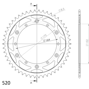 Kit de lant EK - Auriu lant 520 RRSM, Non-sealed, pinion fata SUPERSPROX, foaie spate SUPERSPROX pentru YAMAHA WR 500 1993-1994 - Img 4