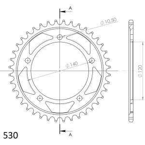 Kit de lant EK - Auriu lant 530 MVXZ, X-Ring, pinion fata JT cauciucat, foaie spate SUPERSPROX pentru SUZUKI SV 1000 / S 2003-2007 - Img 5