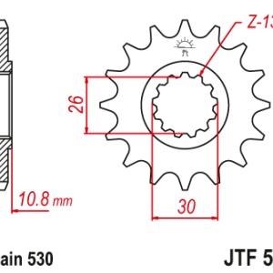 Kit de lant EK - Auriu lant 530 ZVX, X-Ring, pinion fata JT, foaie spate JT pentru YAMAHA XJR 1300 1999-2001 - Img 3