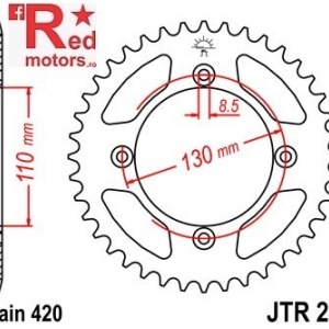 Kit lant DID GOLD fara O-ring 420 T/S pentru Honda CR80 RT,RV,RW,RX,RY,R-1,R-2 1996-2002 - Img 3
