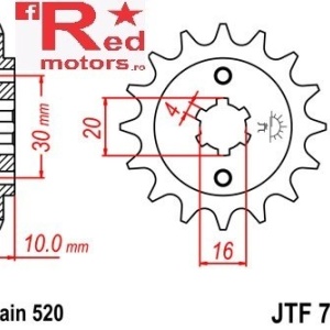Kit lant DID GOLD PRO-STREET X-Ring 520 VX pentru Cagiva 125 Raptor 2004-2010 - Img 2